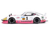 Nissan Fairlady Z RHD Right Hand Drive #1 Tamiya Racing Frog Racing Team" White and Pink Designed by Jun Imai Kaido House Special 1/64 Diecast Model Car Mini GT KHMG263
