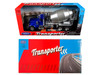 Peterbilt 379 Cement Mixer Blue Metallic with Chrome and Silver Mixer Transporter Series 1/32 Diecast Model Welly 39943W-BL