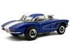 1961 Chevrolet Corvette Grand Sport Gasser Admiral Blue Metallic with White Stripe Limited Edition to 204 pieces Worldwide 1/18 Diecast Model Car ACME A1800939