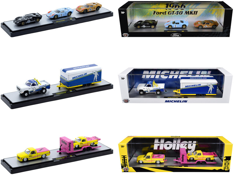 Auto Haulers Set of 3 Trucks Release 98 Limited Edition to 9400 pieces Worldwide 1/64 Diecast Model M2 Machines 36000-98