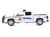 2017 Chevrolet Silverado 1500 LT Z71 Crew Cab Pickup Truck Royal Canadian Mounted Police White with Flashing Light Bar and Front and Rear Lights and Sounds Law Enforcement and Public Service Series 1/24 1/27 Diecast Model Car Motormax 79515