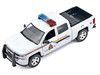 2017 Chevrolet Silverado 1500 LT Z71 Crew Cab Pickup Truck Royal Canadian Mounted Police White with Flashing Light Bar and Front and Rear Lights and Sounds Law Enforcement and Public Service Series 1/24 1/27 Diecast Model Car Motormax 79515