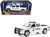 2017 Chevrolet Silverado 1500 LT Z71 Crew Cab Pickup Truck Royal Canadian Mounted Police White with Flashing Light Bar and Front and Rear Lights and Sounds Law Enforcement and Public Service Series 1/24 1/27 Diecast Model Car Motormax 79515