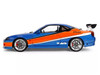 2002 Nissan Silvia S15 RHD Right Hand Drive Blue Metallic with Orange Graphics The Fast and the Furious: Tokyo Drift 2006 Movie 25 Years of Fast & Furious Series 1/18 Diecast Model Car Jada 37772