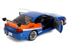 2002 Nissan Silvia S15 RHD Right Hand Drive Blue Metallic with Orange Graphics The Fast and the Furious: Tokyo Drift 2006 Movie 25 Years of Fast & Furious Series 1/18 Diecast Model Car Jada 37772