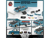 Honda Civic EF2 Custom Blue Metallic with Alternate Parts 1/64 Diecast Model Car BM Creations 64B0472
