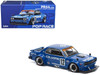 Skyline GT-R V8 Drift Hakosuka RHD Right Hand Drive #12 Calsonic Blue with Graphics 1/64 Die Cast Model Car Pop Race PR640114