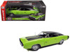1970 Dodge Charger R/T Muscle Car & Corvette Nationals MCACN Sublime Green with Black Stripes and Black Vinyl Top American Muscle Series 1/18 Diecast Model Car Auto World AMM1357