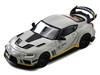 Toyota Supra A90 WBK DarwinPro Air Force Matt Gray with Carbon Accents 1/64 Diecast Model Car Inno Models IN64-A90DP-MGRAY