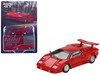 Lamborghini Countach 25th Anniversary Red Limited Edition 1/64 Diecast Model Car Mini GT MGT01192