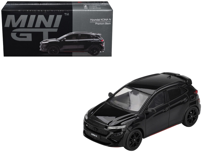 Hyundai Kona N Phantom Black Limited Edition 1/64 Diecast Model Car Mini GT MGT01206