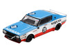 Nissan Skyline Kenmeri RHD Right Hand Drive #28 Liberty Walk - Nissan Racing 1975 Concept Blue and White with Red Stripes Limited Edition 1/64 Diecast Model Car Mini GT MGT01212