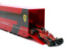 Iveco S-Way 570 Car Transporter Red and Ferrari SF-24 #16 Charles Leclerc Formula One F1 World Championship 2024 Racing Hauler Series 1/43 Diecast Model Car Bburago 36867CL