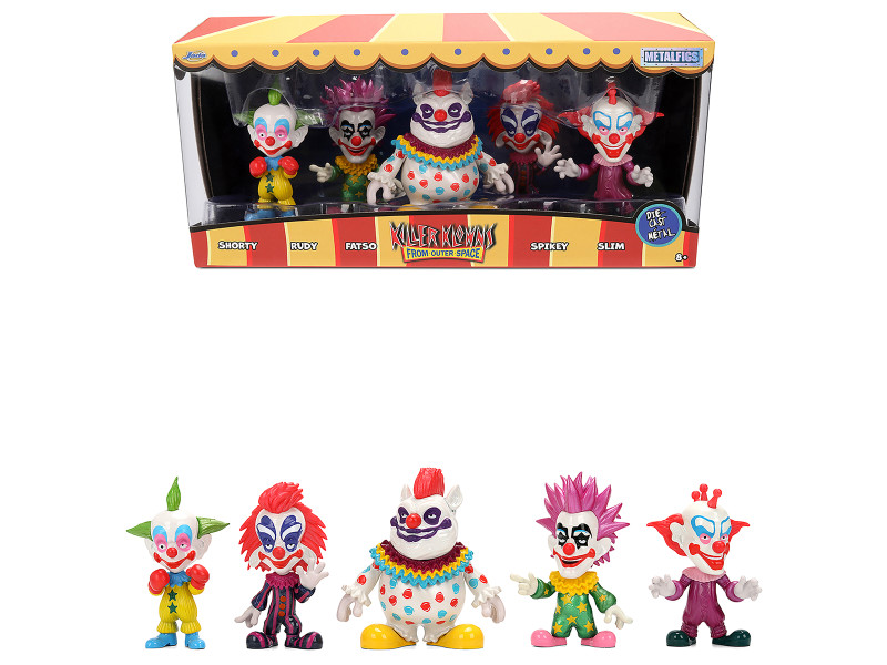 Set of 5 Diecast Figures Killer Klowns from Outer Space 1988 Movie Metalfigs Series Diecast Models Jada 37213