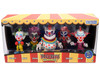 Set of 5 Diecast Figures Killer Klowns from Outer Space 1988 Movie Metalfigs Series Diecast Models Jada 37213
