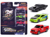 Fast & Furious 25th Anniversary 3 piece Set #1 Nano Hollywood Rides Diecast Model Cars Jada 31123-25TH