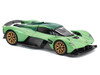 Aston Martin Valkyrie Iridescent Emerald Metallic with Green Carbon Top 1/64 Diecast Model Car Pop Race PR640269