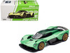 Aston Martin Valkyrie Iridescent Emerald Metallic with Green Carbon Top 1/64 Diecast Model Car Pop Race PR640269