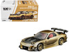 Mazda RX7 FD3S RE Amemiya RHD Right Hand Drive Gold Metallic with Carbon Hood Thailand Diecast Expo 2026 1/64 Diecast Model Car Pop Race PR640512