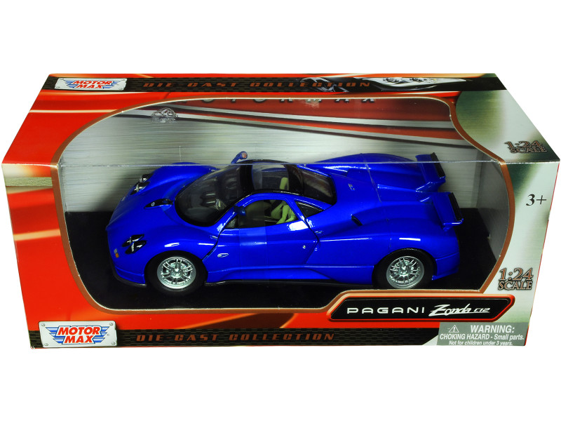 Pagani Zonda C12 Blue 1/24 Diecast Car Model Motormax 73272bl