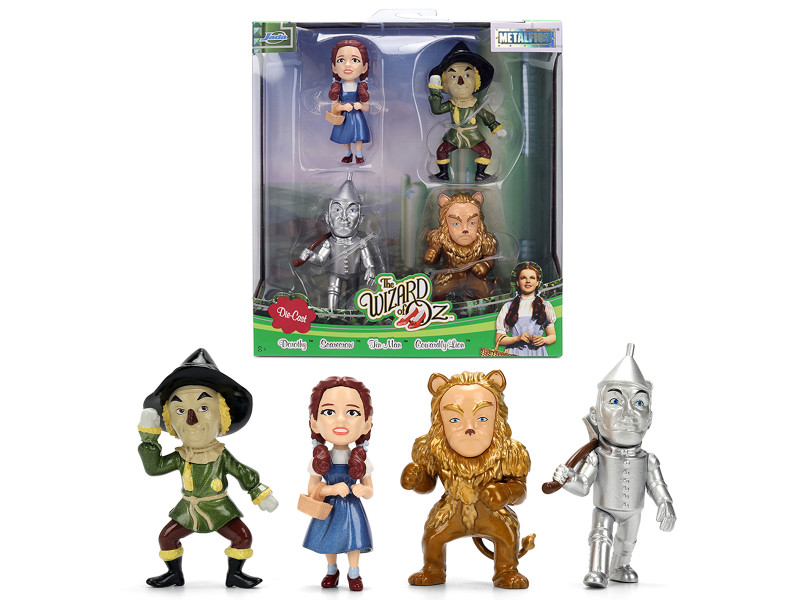 Set of 4 Diecast Figures The Wizard of Oz 1939 Movie Metalfigs Series Diecast Models Jada 37489