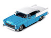 1955 Chevrolet Bel Air Blue and White Collection Series 1/64 Diecast Model Car Majorette MJ8505001001