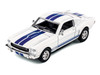 1965 Shelby GT350 White with Blue Stripes Collection Series 1/64 Diecast Model Car Majorette MJ8505001002