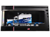 2002 Peterbilt 379 Truck Tractor White and Blue with Graphics 1/64 Diecast Model IXO Models U64TR010