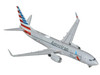 Boeing 737-800 Commercial Aircraft American Airlines 100th Anniversary 2026 N840NN Gray with Tail Stripes Gemini 200 Series 1/200 Diecast Model Airplane GeminiJets G2AAL1519
