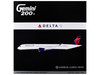 Airbus A350-900 Commercial Aircraft Delta Air Lines N504DN) White with Red and Blue Tail Gemini 200 Series 1/200 Diecast Model Airplane GeminiJets G2DAL1496