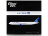 Boeing 767-400 Commercial Aircraft United Airlines N76064 White with Blue Tail Graphics Gemini 200 Series 1/200 Diecast Model Airplane GeminiJets G2UAL1445