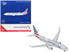 Boeing 737-800 Commercial Aircraft American Airlines 100th Anniversary 2026 N840NN Gray with Tail Stripes 1/400 Diecast Model Airplane GeminiJets GJAAL2417