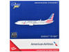 Boeing 737-800 Commercial Aircraft American Airlines 100th Anniversary 2026 N840NN Gray with Tail Stripes 1/400 Diecast Model Airplane GeminiJets GJAAL2417