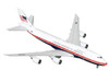Boeing VC-25B Transport Aircraft Air Force One - United States of America 31000 White and Blue with Red Stripes 1/400 Diecast Model Airplane GeminiJets GJAFO2401