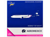 Boeing 737 MAX 9 Commercial Aircraft Aeromexico N804AM White with Blue Tail 1/400 Diecast Model Airplane GeminiJets GJAMX2416