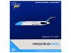 Boeing 717-200 Commercial Aircraft Mexicana Click N907ME White with Light Blue Nose and Dark Blue Tail 1/400 Diecast Model Airplane GeminiJets GJCBE2391