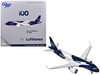 Airbus A320neo Commercial Aircraft Lufthansa 100th Anniversary D-AING White and Dark Blue 1/400 Diecast Model Airplane GeminiJets GJDLH2413