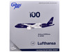 Airbus A320neo Commercial Aircraft Lufthansa 100th Anniversary D-AING White and Dark Blue 1/400 Diecast Model Airplane GeminiJets GJDLH2413