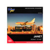 Boeing 737-600 Transport Aircraft EG&G - Janet Airlines N319BD White with Red Stripes 1/400 Diecast Model Airplane GeminiJets GJEGG2419