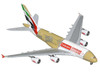 Airbus A380-800 Commercial Aircraft Emirates Courier Express A6-EET White with Tail Stripes and Package Graphics 1/400 Diecast Model Airplane GeminiJets GJUAE2384