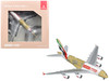 Airbus A380-800 Commercial Aircraft Emirates Courier Express A6-EET White with Tail Stripes and Package Graphics 1/400 Diecast Model Airplane GeminiJets GJUAE2384