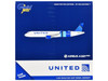 Airbus A321neo Commercial Aircraft United Airlines Coastliner N94750 White with Blue Stripes and Tail 1/400 Diecast Model Airplane GeminiJets GJUAL2423