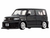 Toyota bB 2000 Van Black with Extra Accessories 1/64 Diecast Model Car BM Creations 64B0372