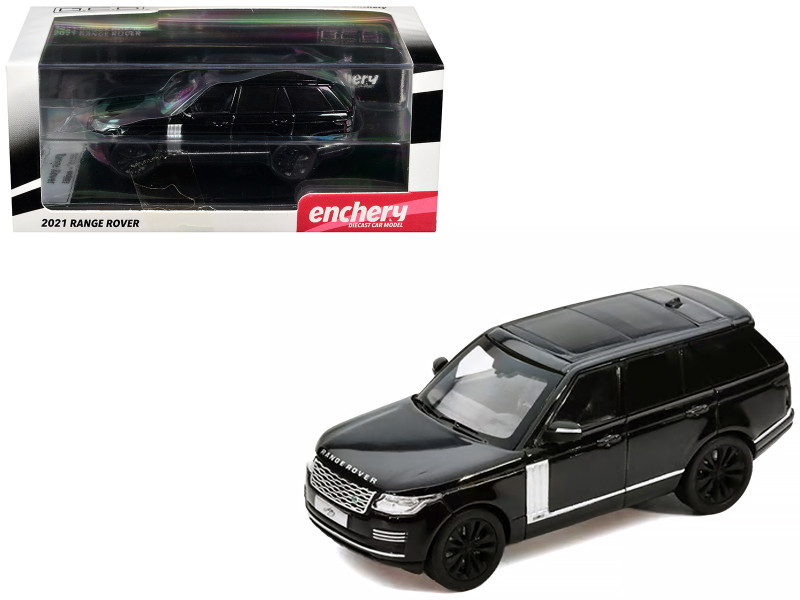 2021 Land Rover Range Rover Black 1/64 Diecast Model Car GCD x Enchery GE-001-003