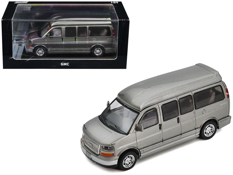 GMC Savana Explorer Limited SE Van Gray Metallic 1/64 Diecast Model Car Shadow LL-057-287
