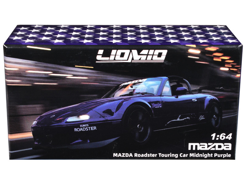 Mazda Roadster Touring Car RHD Right Hand Drive Midnight Purple Metallic "Hobby Expo China 2026 Event Edition" 1/64 Diecast Model Car Liomio LI64-ROADSTER-HEC2026