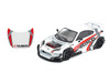 Toyota Pandem GR86 Cusco White with Racing Graphics 1/64 Diecast Model Car Pop Race PR640337