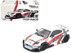 Toyota Pandem GR86 Cusco White with Racing Graphics 1/64 Diecast Model Car Pop Race PR640337