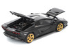 Lamborghini Countach LPI 800 4 Deep Black 1/64 Diecast Model Car Pop Race PR640341