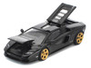 Lamborghini Countach LPI 800 4 Deep Black 1/64 Diecast Model Car Pop Race PR640341